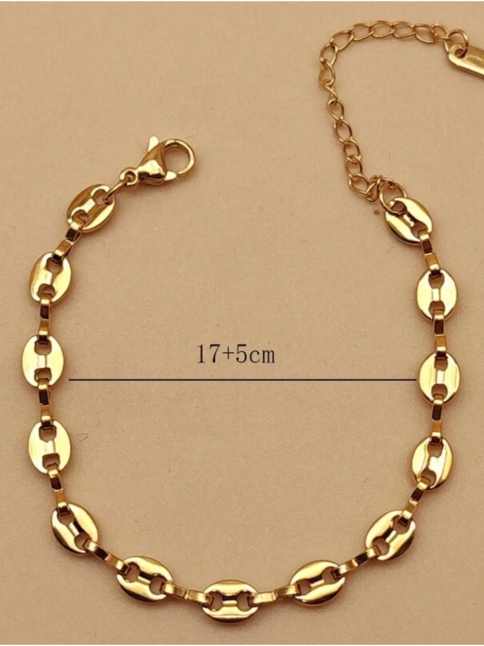 Fashionable Stainless Steel Oval Chain Bracelet For Women